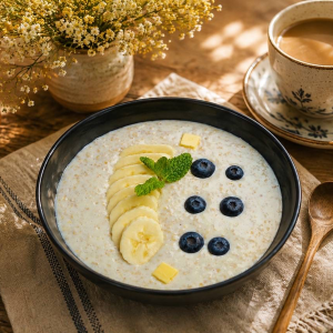 Каша овсяная с ягодами