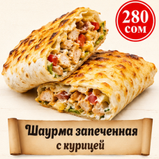 Шаурма запеченная с курицей