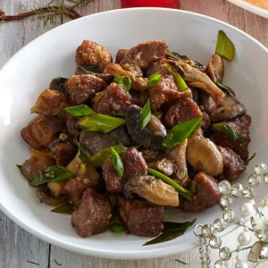 Мясо с грибами