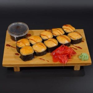 Запеченный с курицей острый соусом