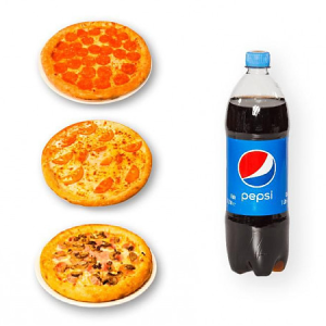 Комбо 3 пиццы + Мохито 1л